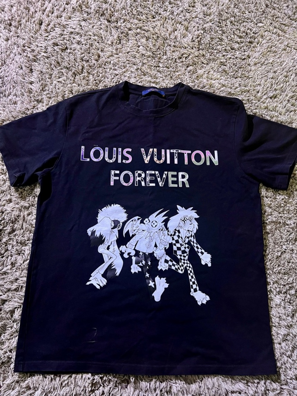 Louis Vuitton Black Care Tag Tee
